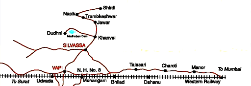 Map by Road How to Reach Dadra & Nagar Haveli By Road